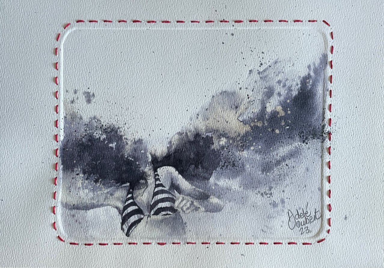 Adele Joubert - Striped Bikini